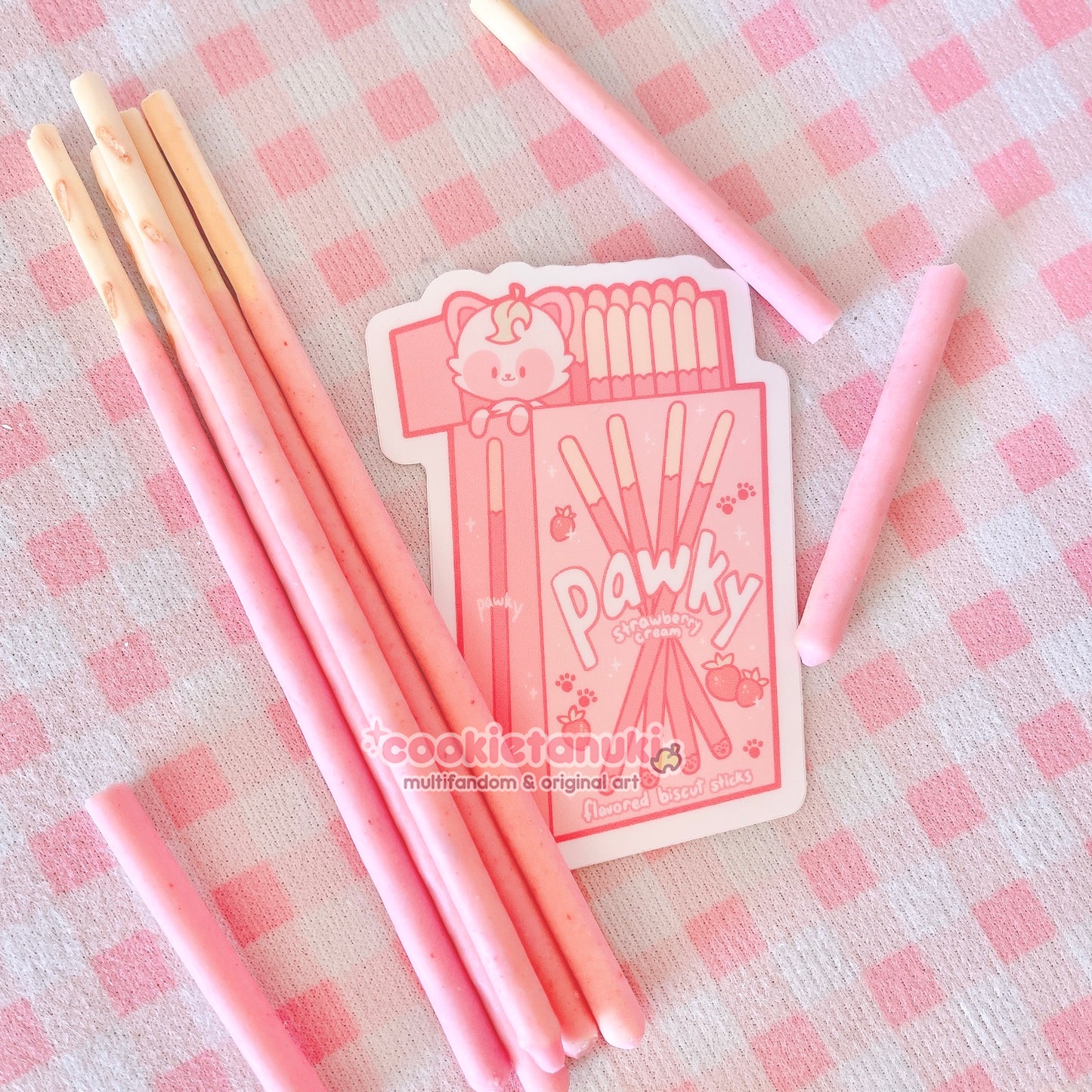 Cookie the Tanuki Pawky Sticker