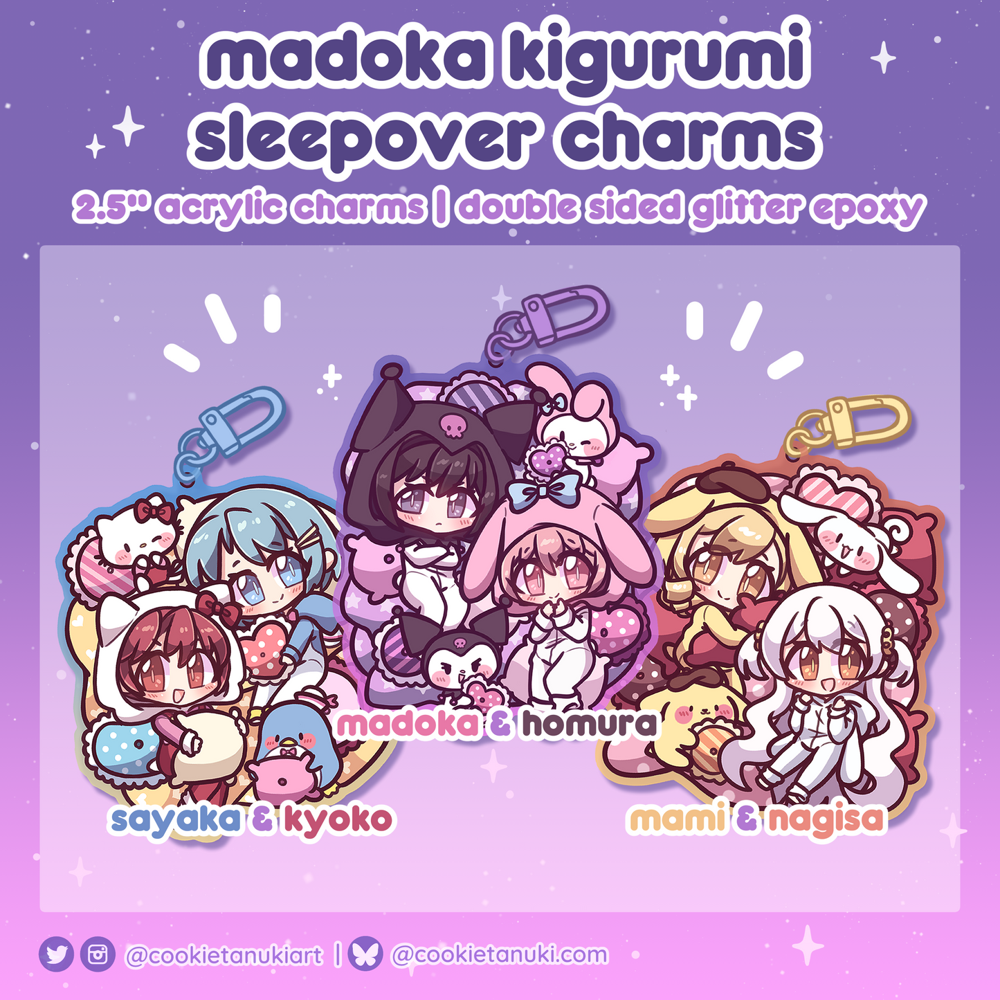 Madoka & Friends Kigurumi Sleepover Charms