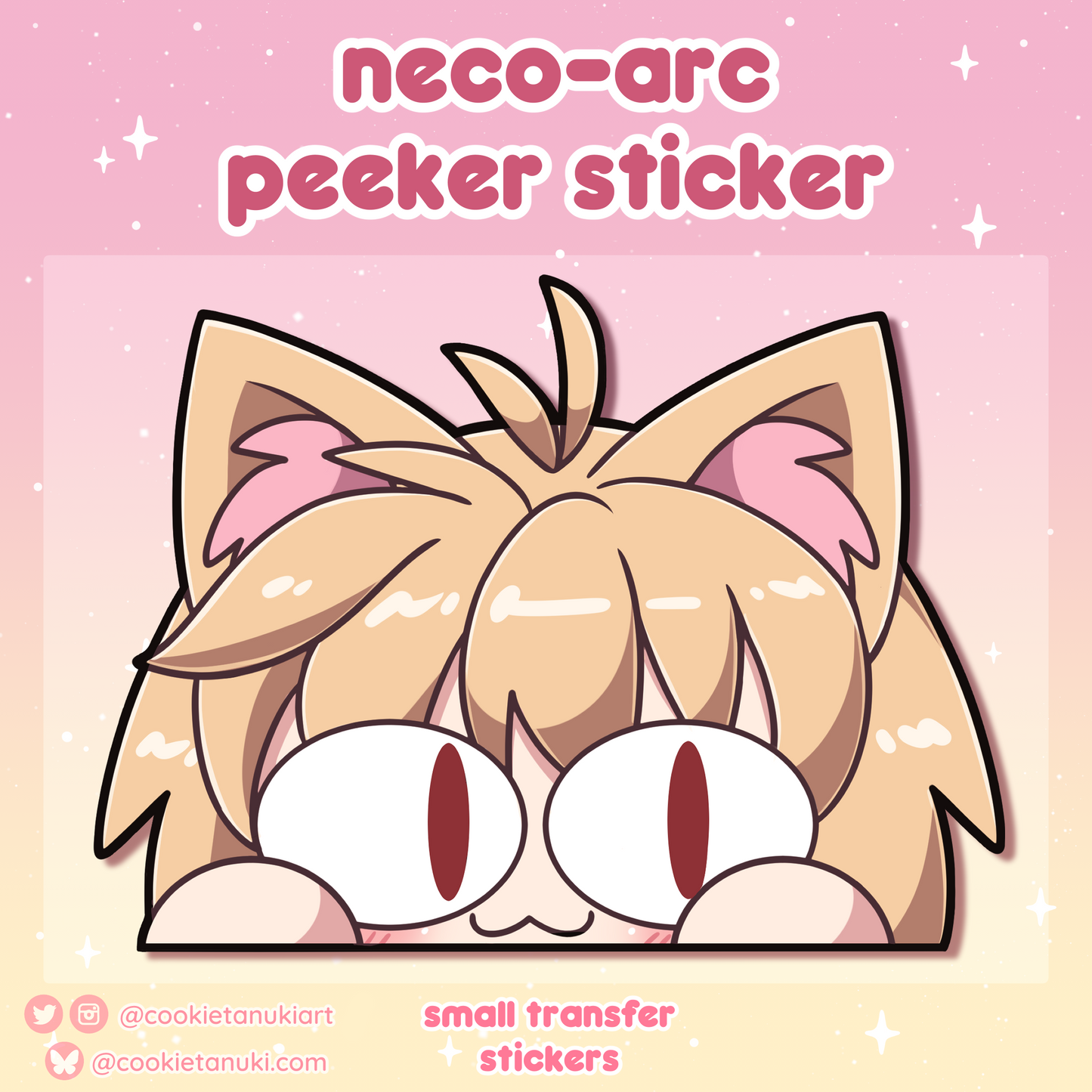 Neco-Arc Peeker Transfer Sticker || Waterproof Vinyl