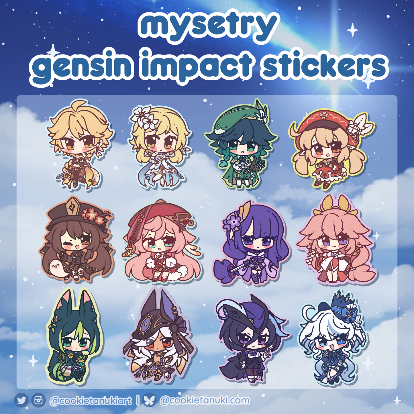 Mystery Genshin Impact Sticker Pack