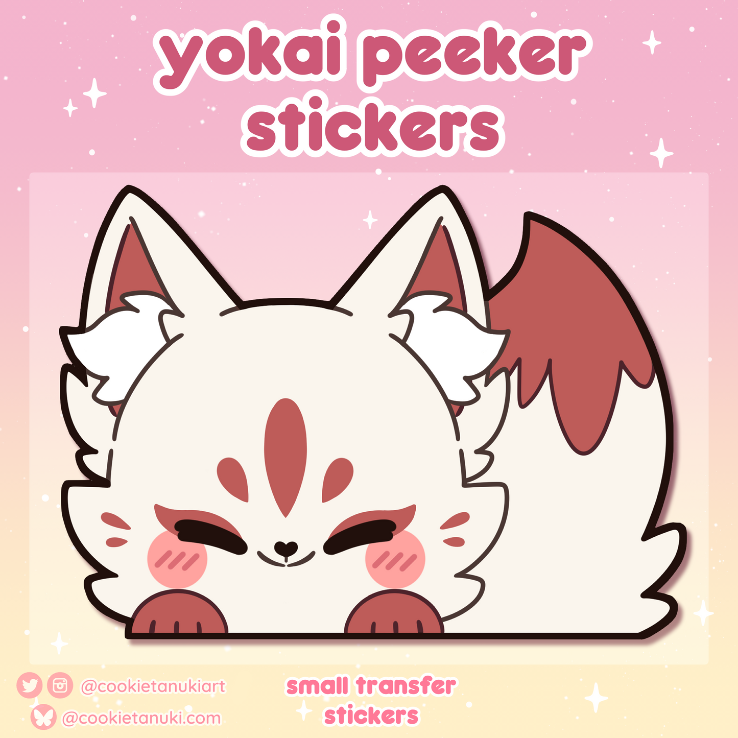 Kitsune Peeker Sticker