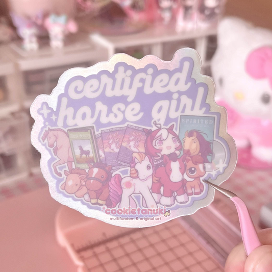 Certified Horsegirl Holographic Sticker