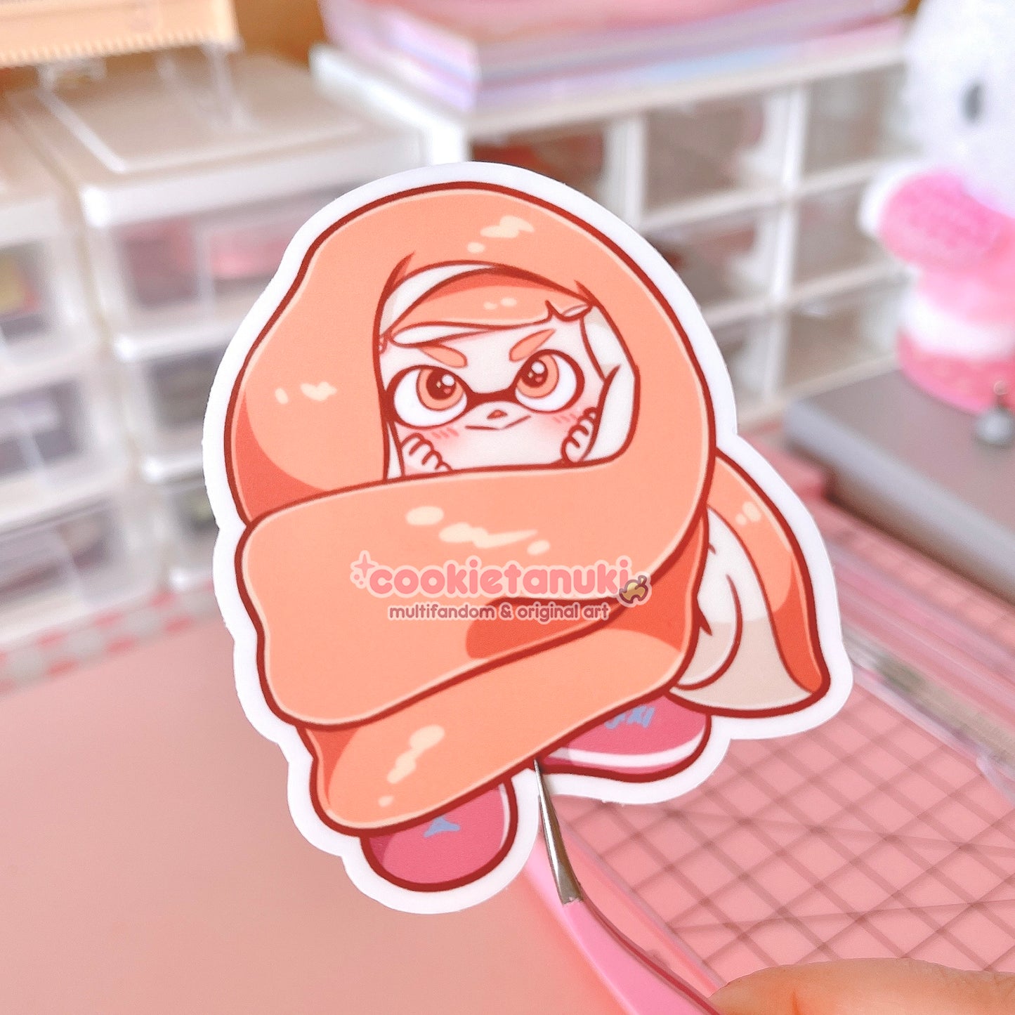 Woomy in a Blanket Sticker