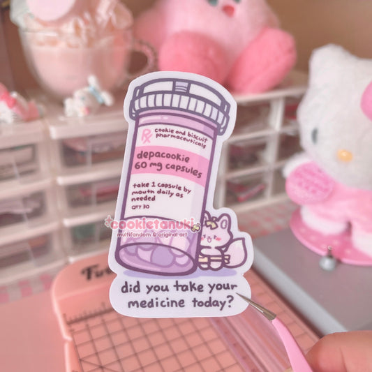 Biscuit the Kitsune Medication Reminder Sticker