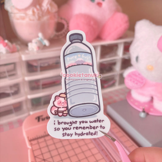 Cookie the Tanuki Hydrate Reminder Sticker