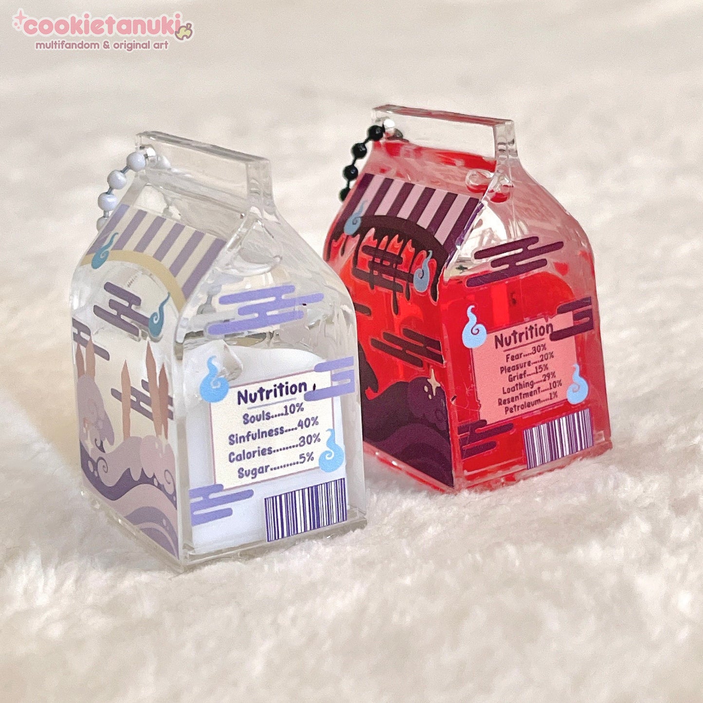 Touhou Project Liquid Milk Carton Charms