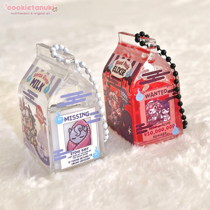 Touhou Project Liquid Milk Carton Charms