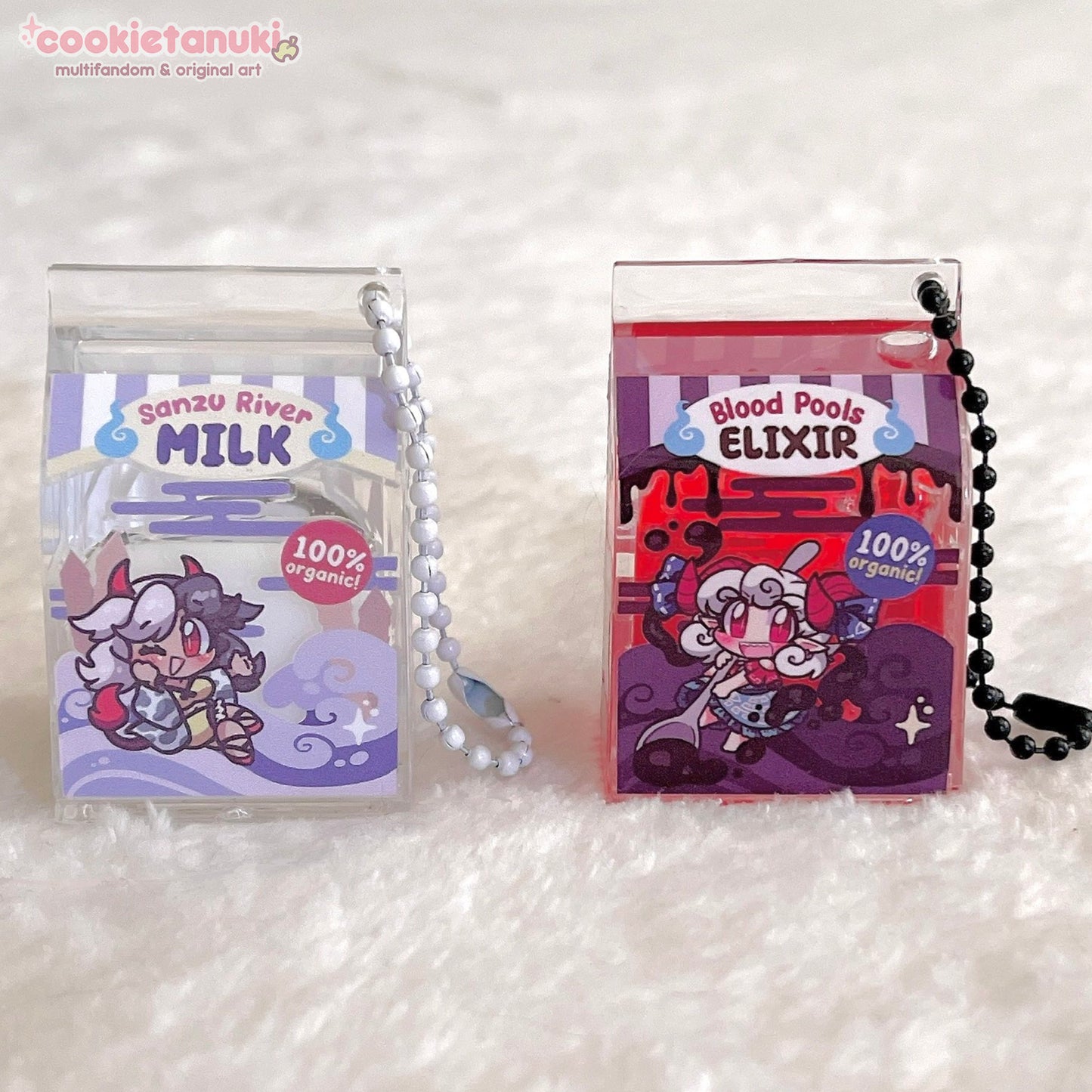 Touhou Project Liquid Milk Carton Charms