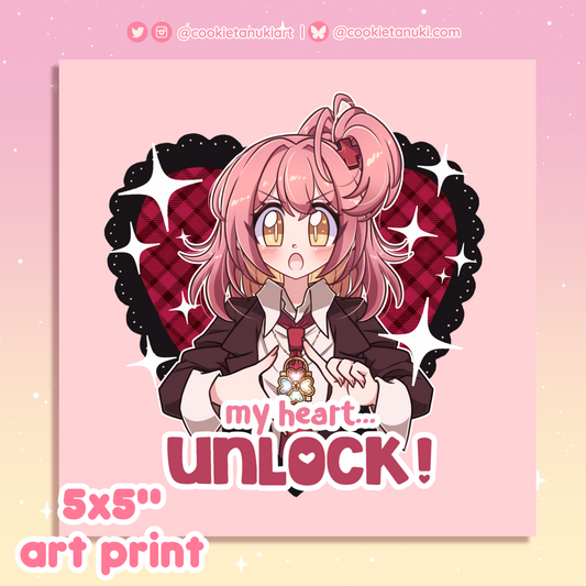 Heart Unlock Amu Hinamori Mini Print