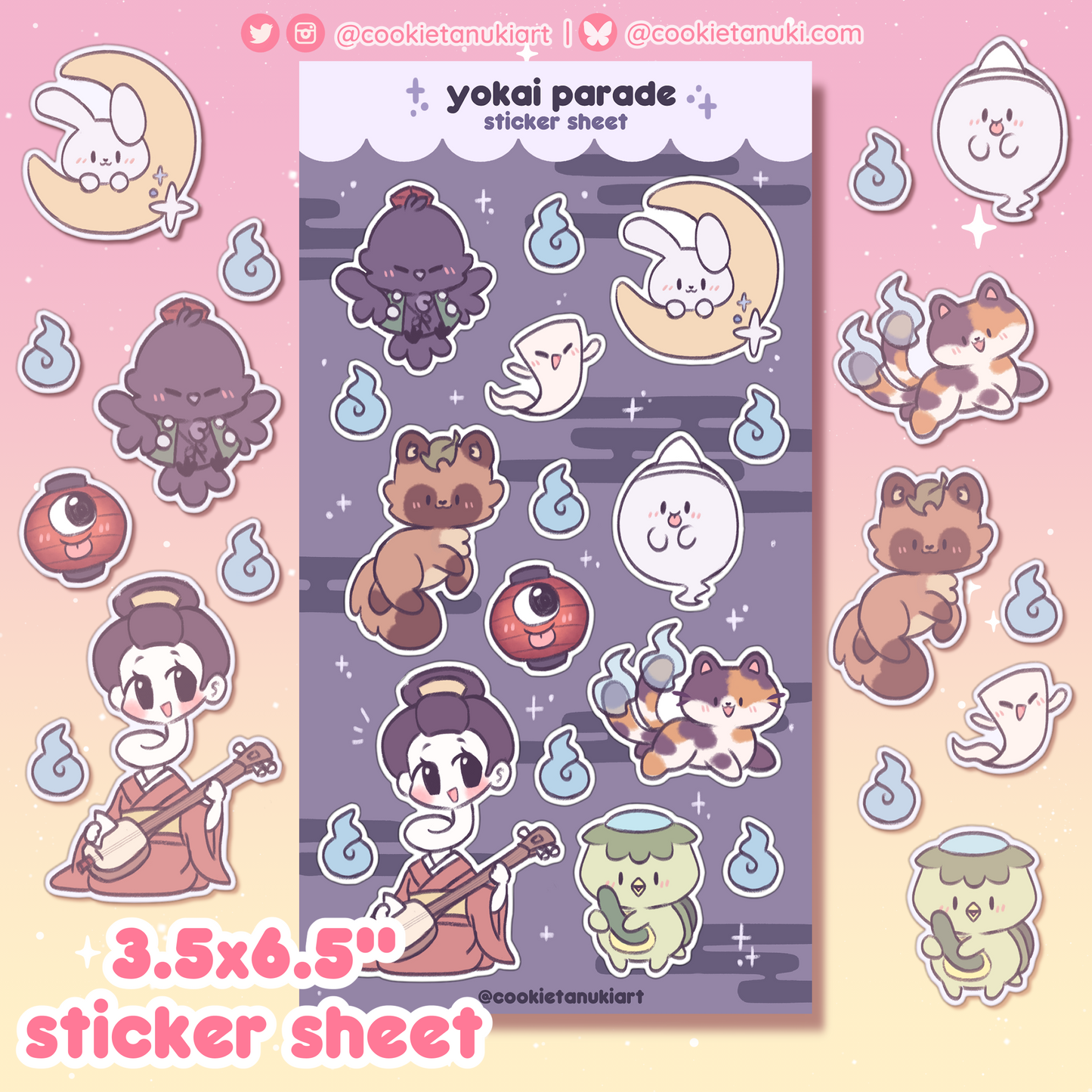 Yokai Parade Sticker Sheet