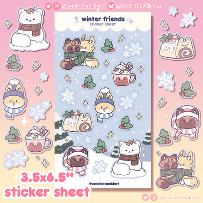 Winter Friends Sticker Sheet