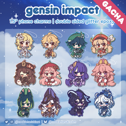 [MYSTERY GACHA] Genshin Impact Phone Charms