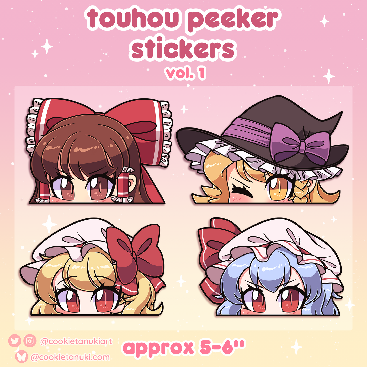 Touhou Project Peeker Stickers | Vol. 1