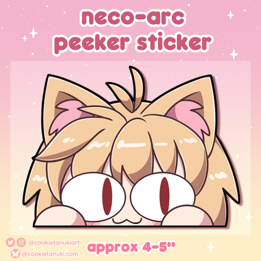 Neco-Arc Peeker Transfer Sticker || Waterproof Vinyl