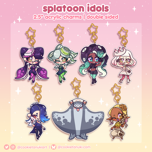 Splatoon Idol Character Charms