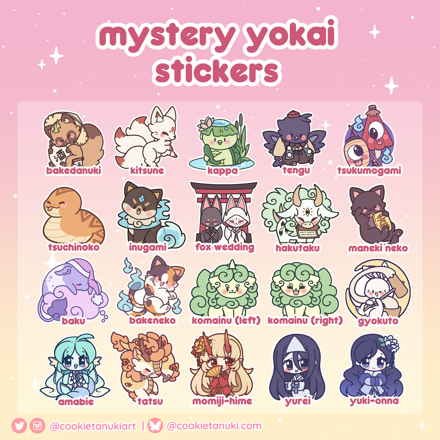 Mystery Japanese Yokai Sticker Pack