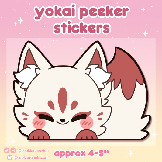 Kitsune Peeker Sticker